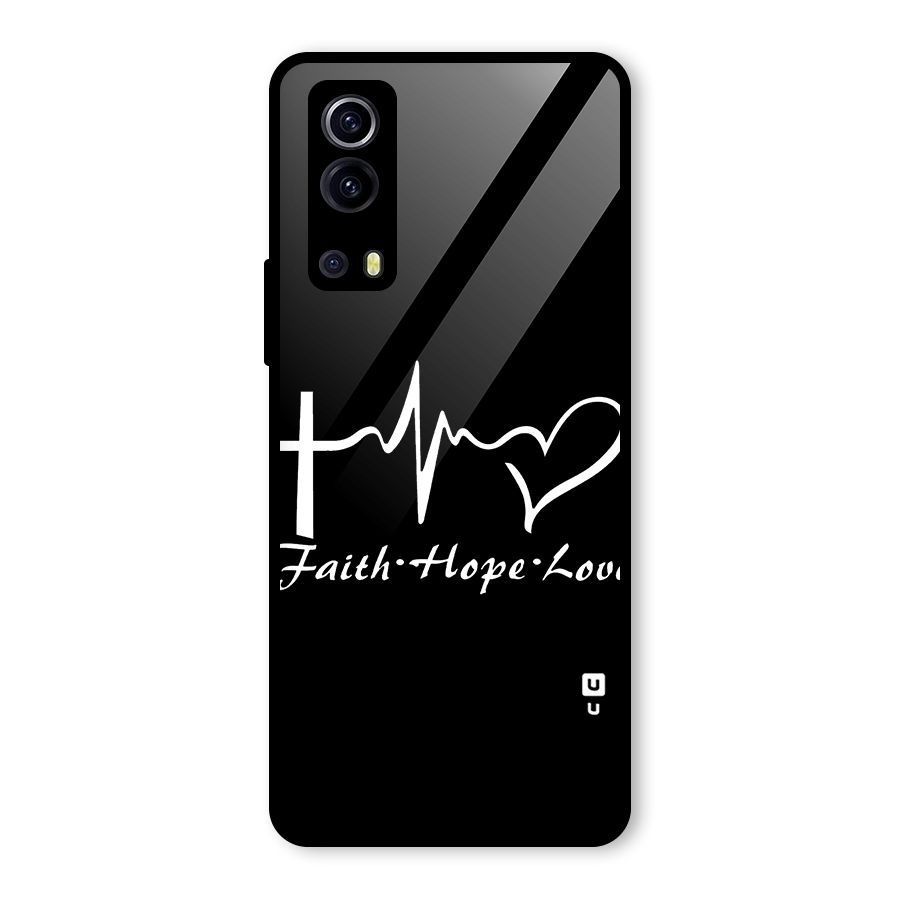 Faith Hope Love Heart Sign Glass Back Case for Vivo iQOO Z3