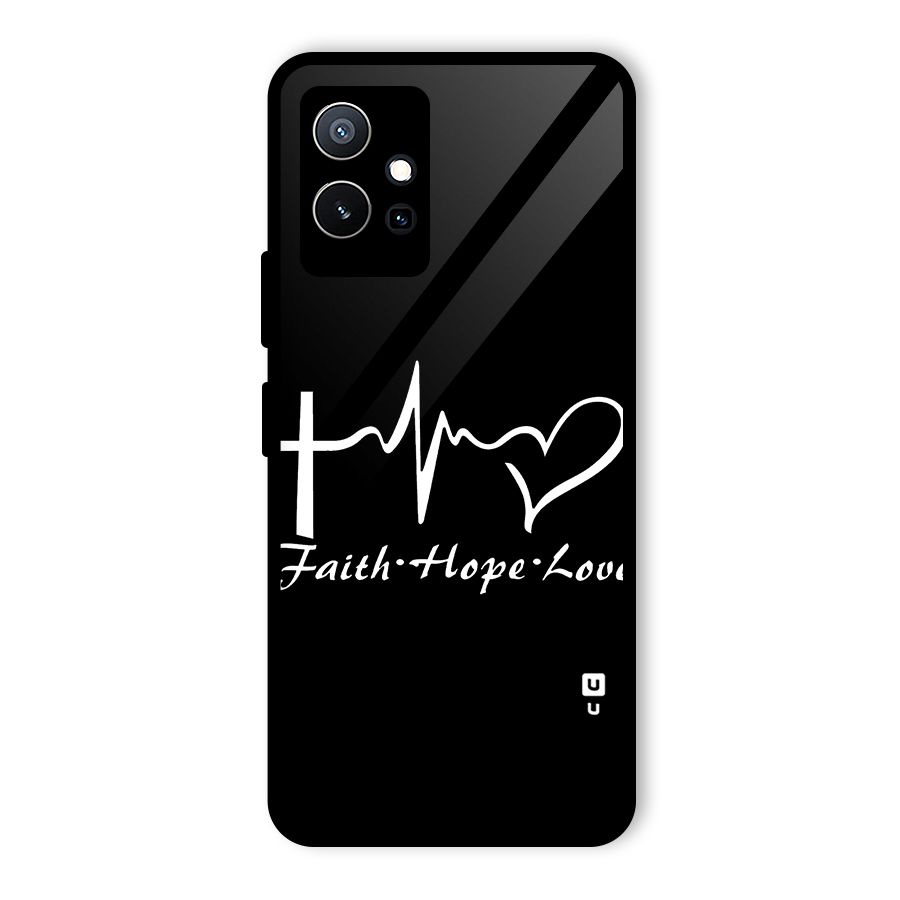 Faith Hope Love Heart Sign Glass Back Case for Vivo iQOO Z6