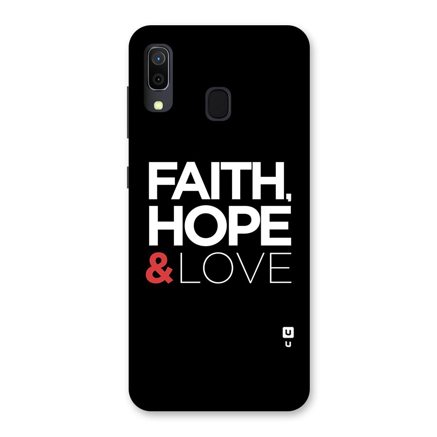 Faith Hope and Love Typography Back Case for Galaxy M10s