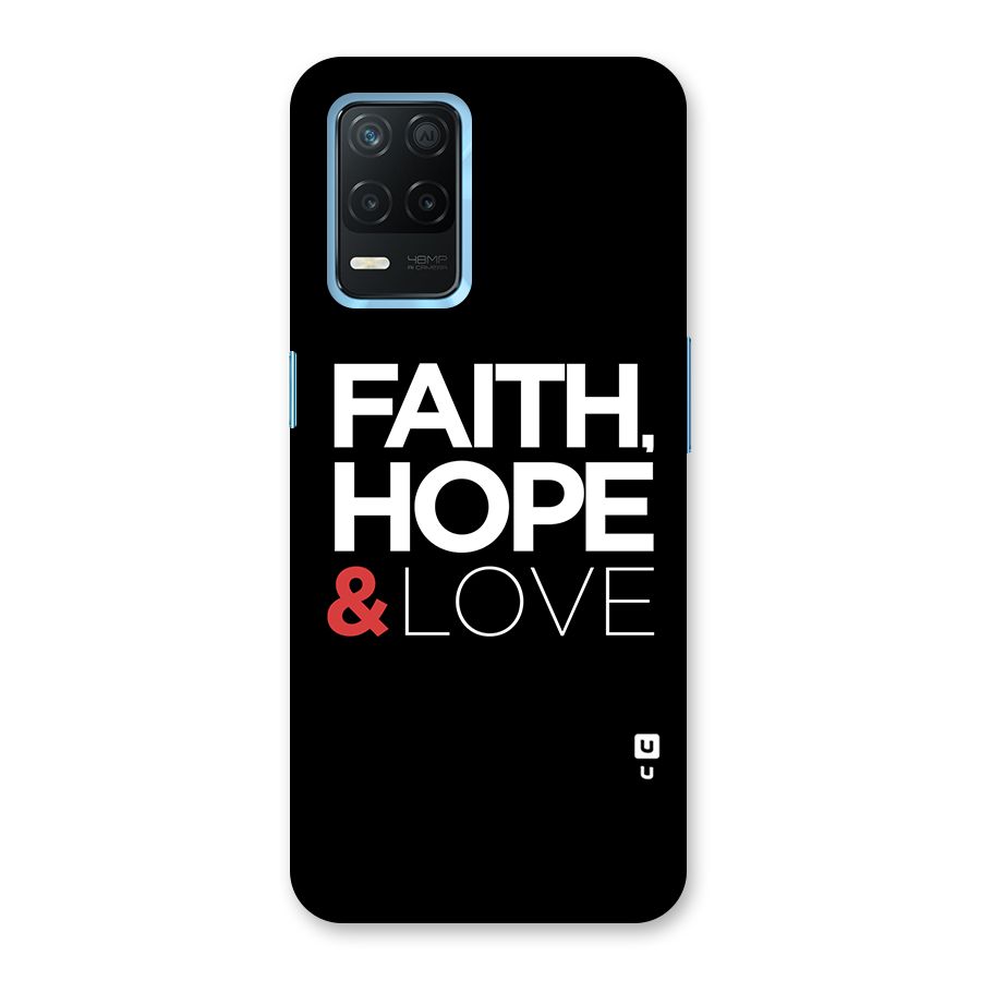 Faith Hope and Love Typography Back Case for Realme 8s 5G