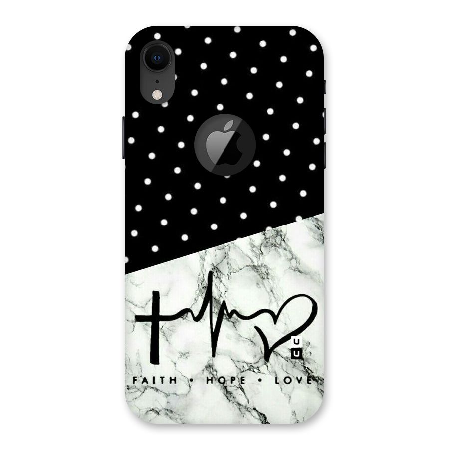 Faith Love Back Case for iPhone XR Logo Cut