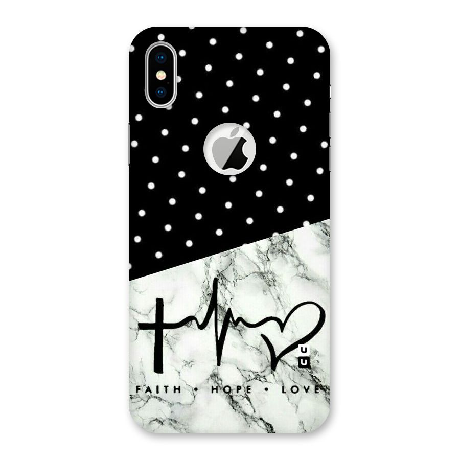 Faith Love Back Case for iPhone XS Logo Cut