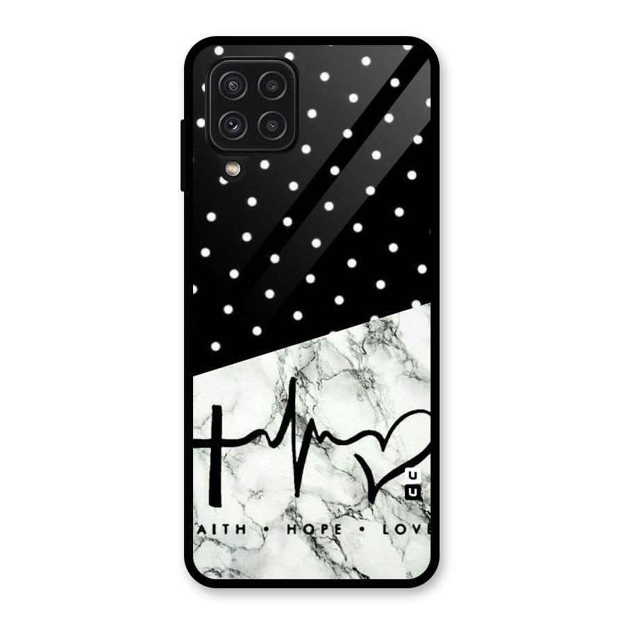 Faith Love Glass Back Case for Galaxy A22 4G