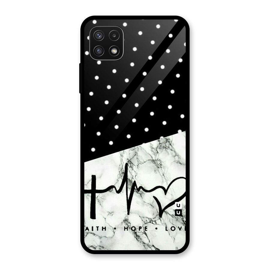 Faith Love Glass Back Case for Galaxy A22 5G