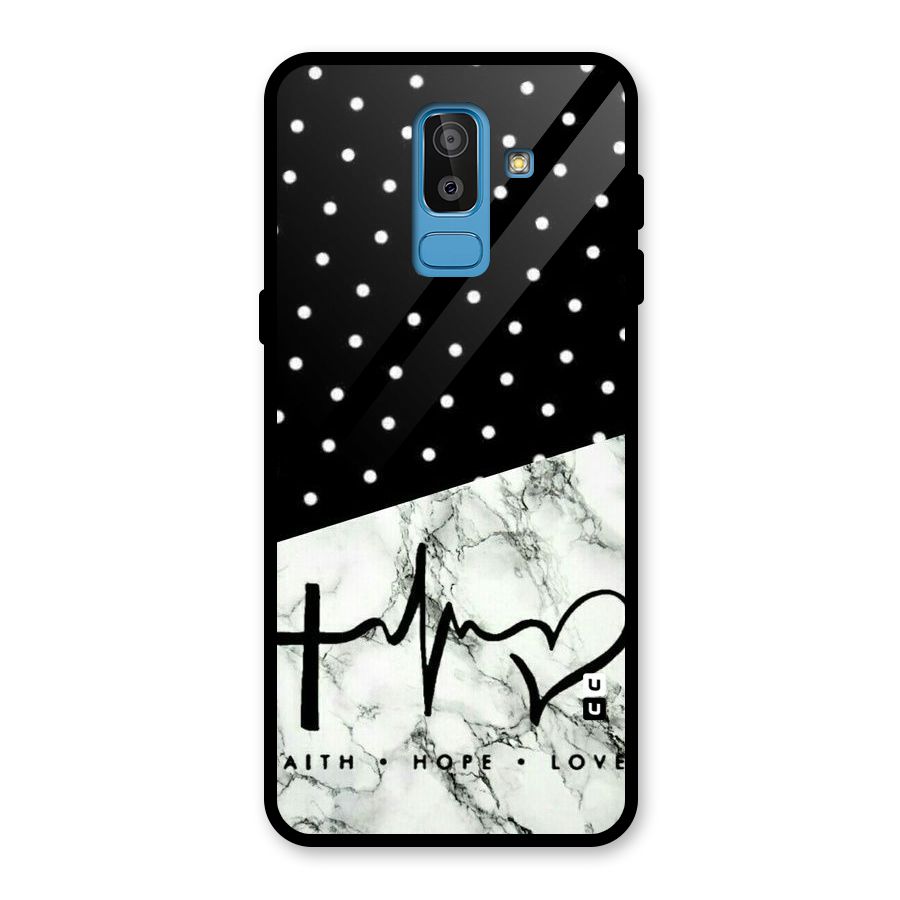 Faith Love Glass Back Case for Galaxy J8