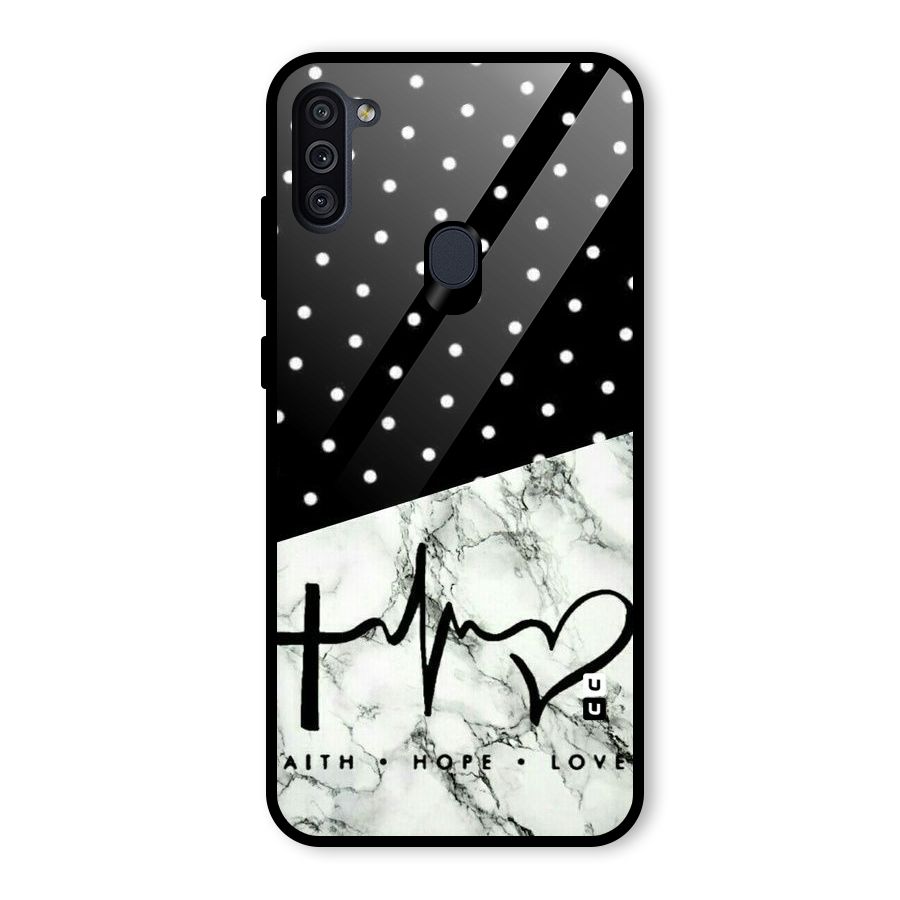 Faith Love Glass Back Case for Galaxy M11