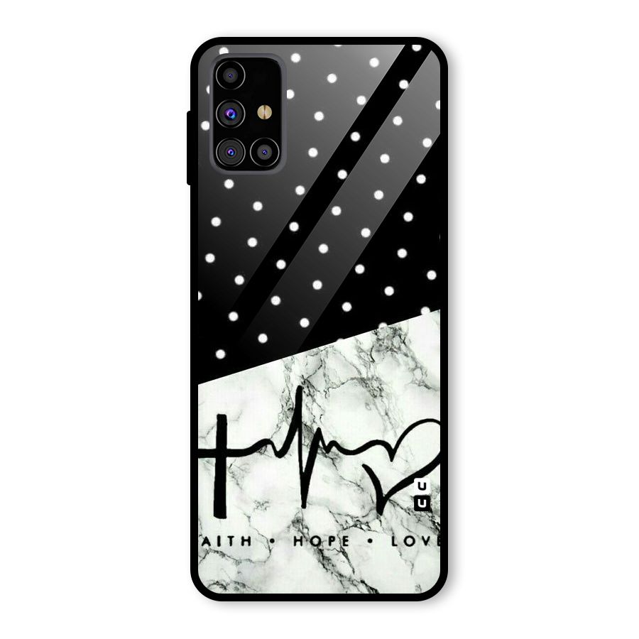 Faith Love Glass Back Case for Galaxy M31s