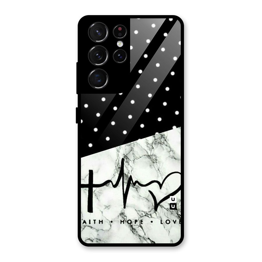 Faith Love Glass Back Case for Galaxy S21 Ultra 5G