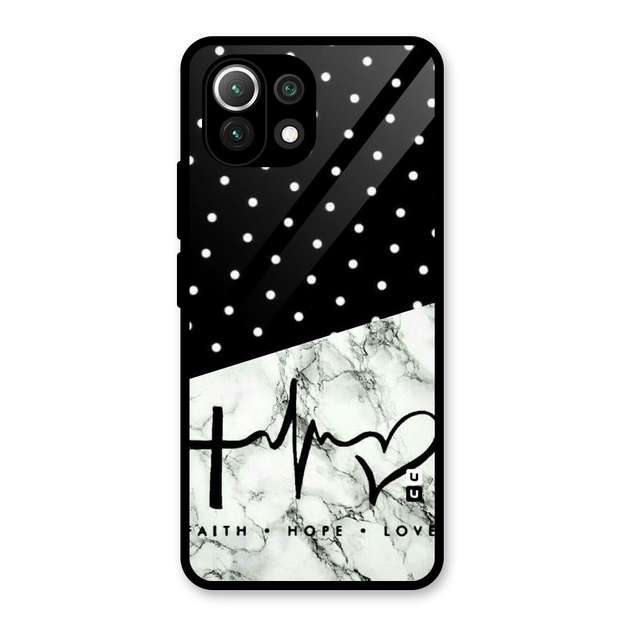 Faith Love Glass Back Case for Mi 11 Lite
