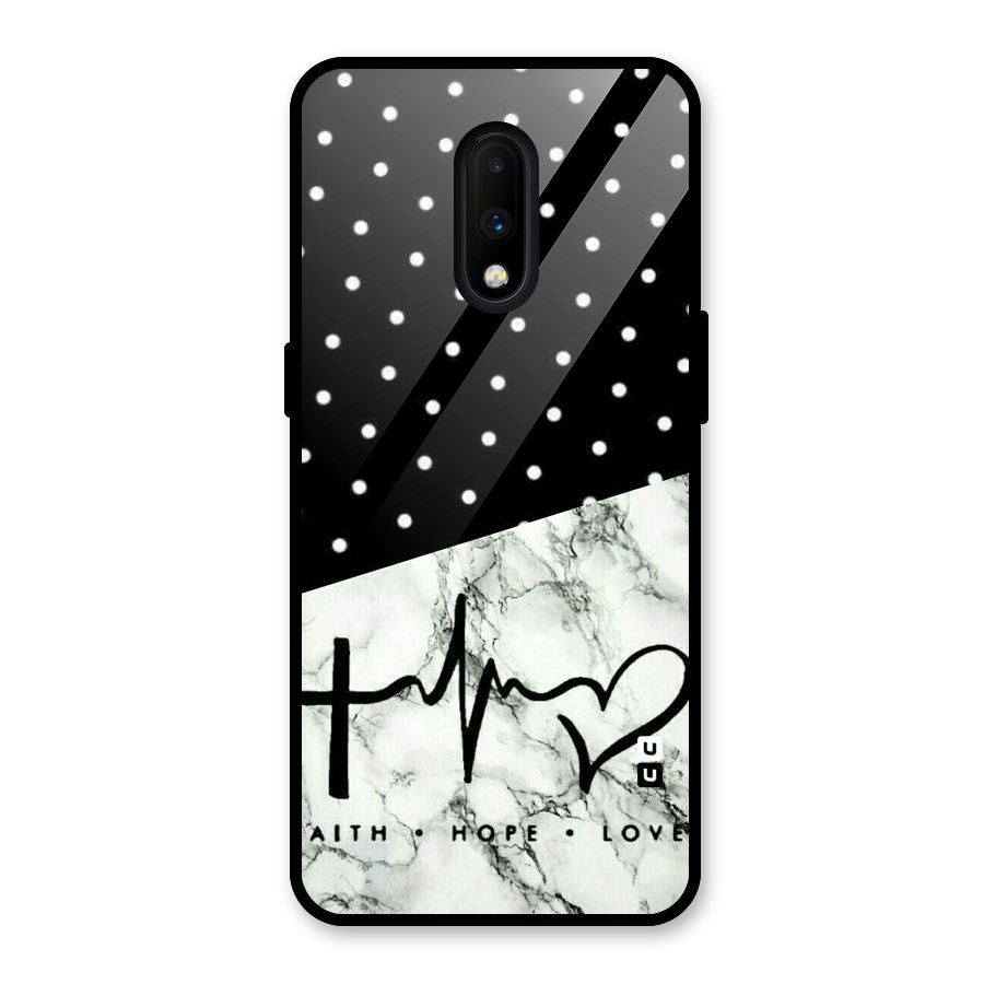 Faith Love Glass Back Case for OnePlus 7