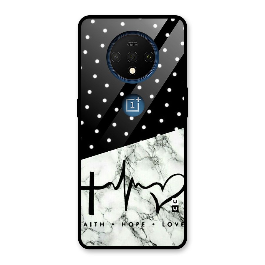 Faith Love Glass Back Case for OnePlus 7T