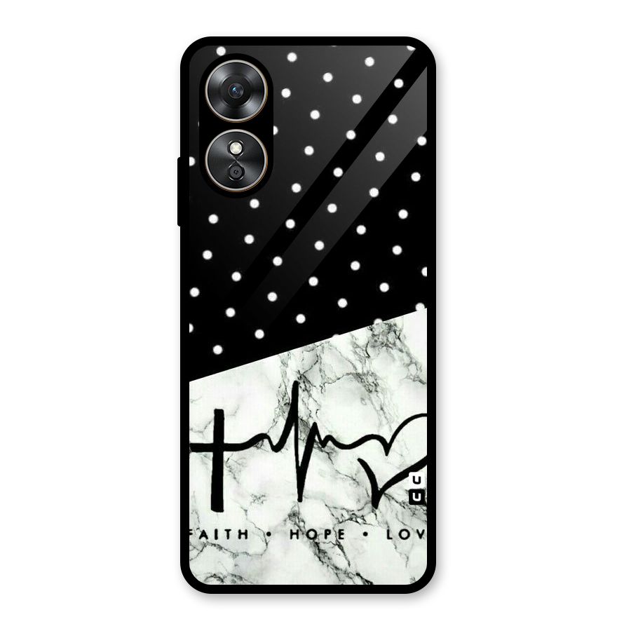 Faith Love Glass Back Case for Oppo A17
