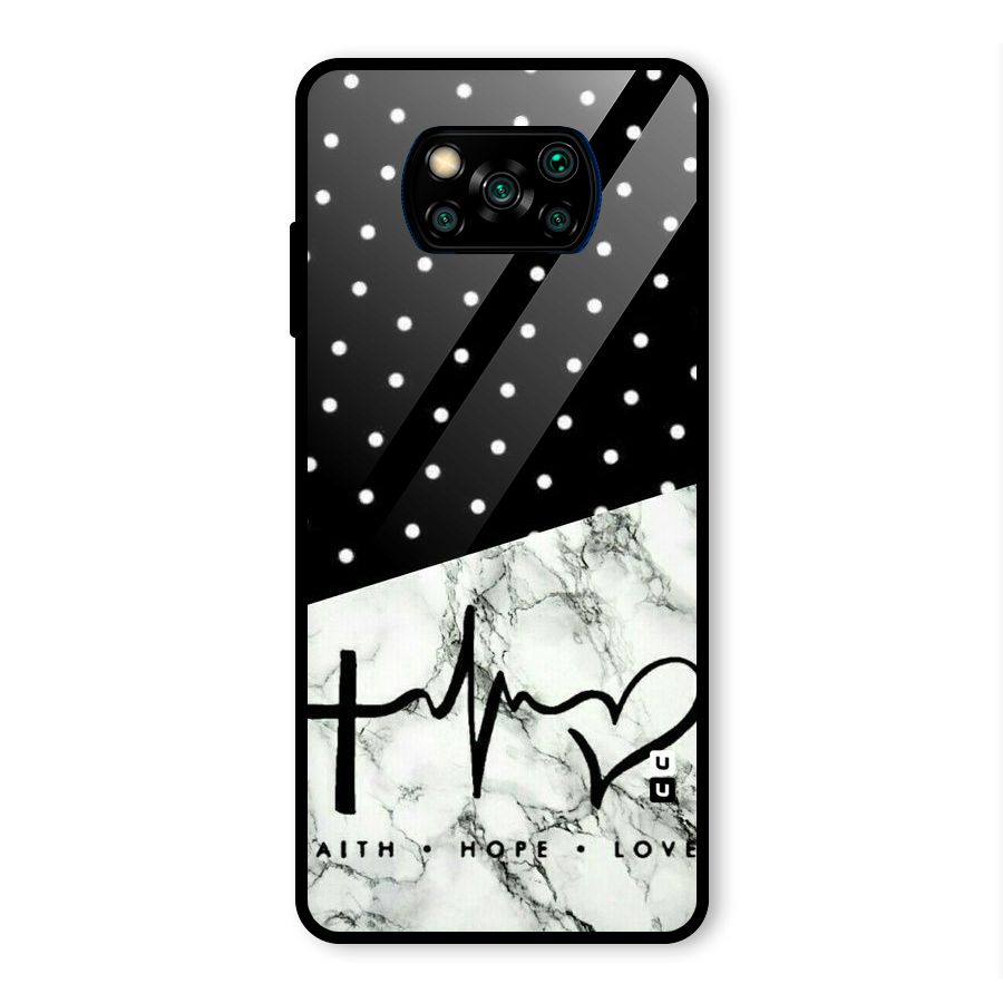 Faith Love Glass Back Case for Poco X3 Pro