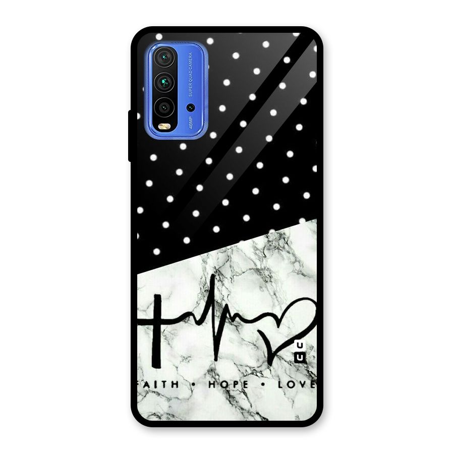 Faith Love Glass Back Case for Redmi 9 Power