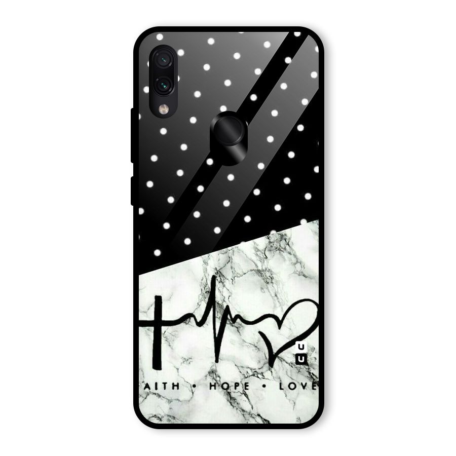 Faith Love Glass Back Case for Redmi Note 7 Pro