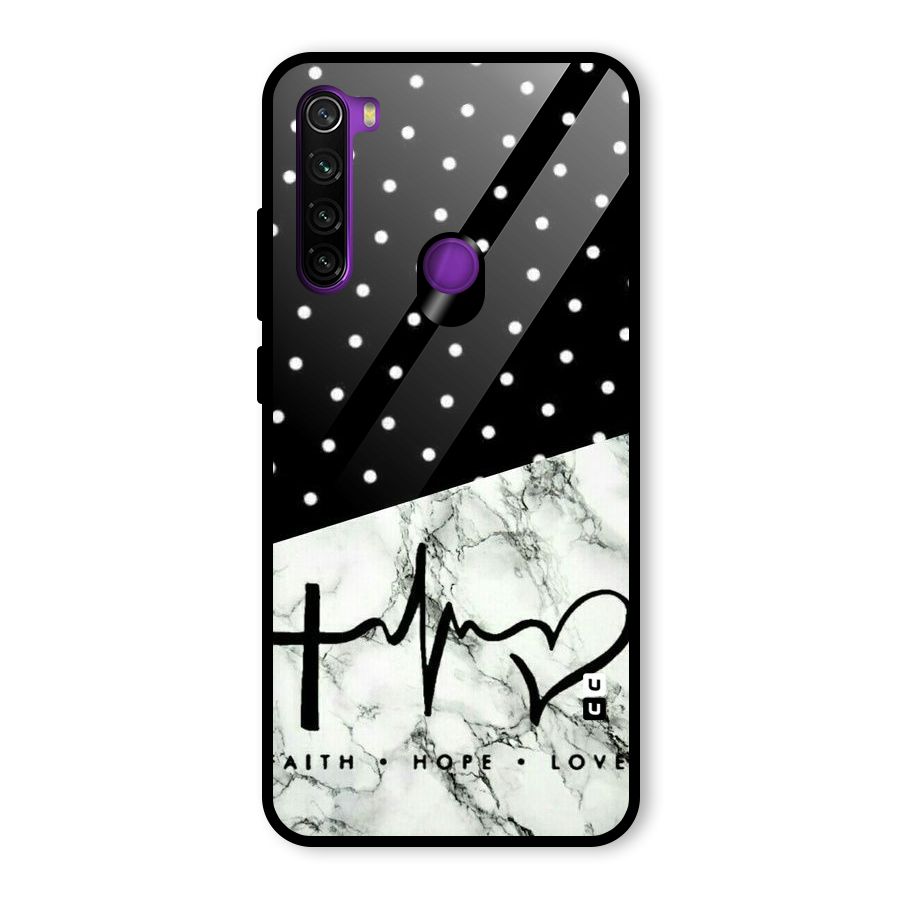 Faith Love Glass Back Case for Redmi Note 8