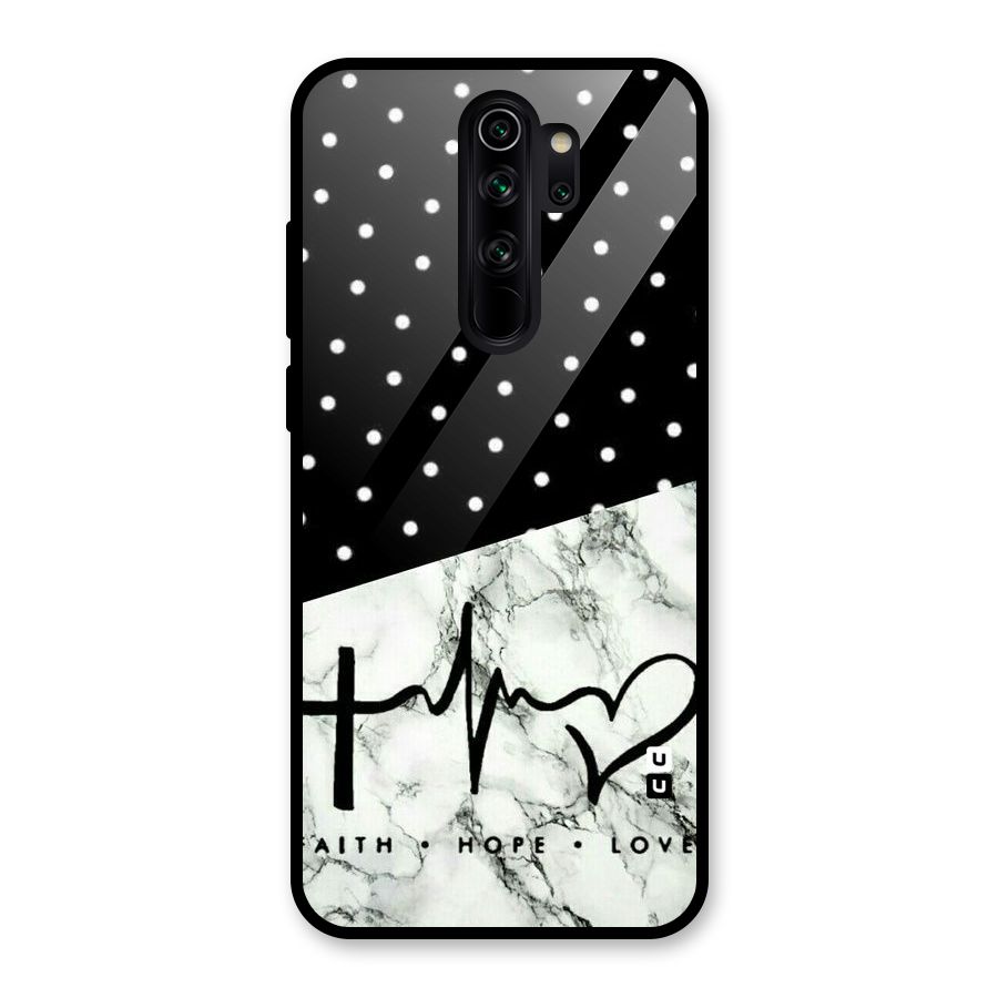 Faith Love Glass Back Case for Redmi Note 8 Pro