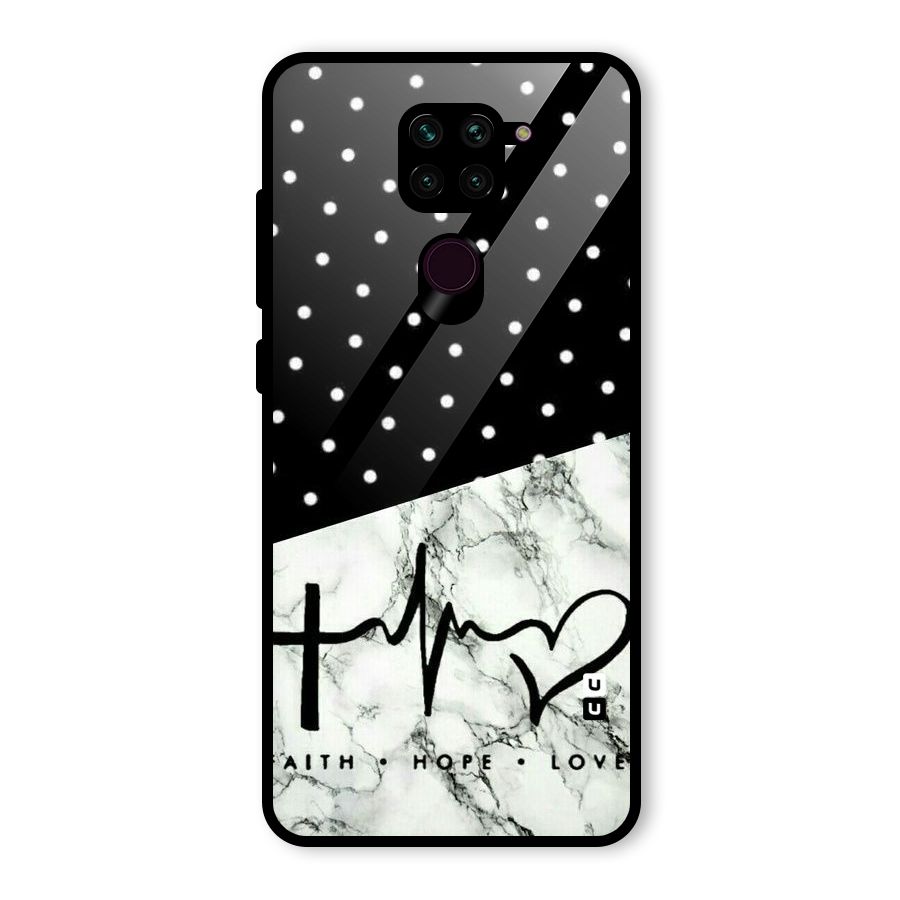 Faith Love Glass Back Case for Redmi Note 9