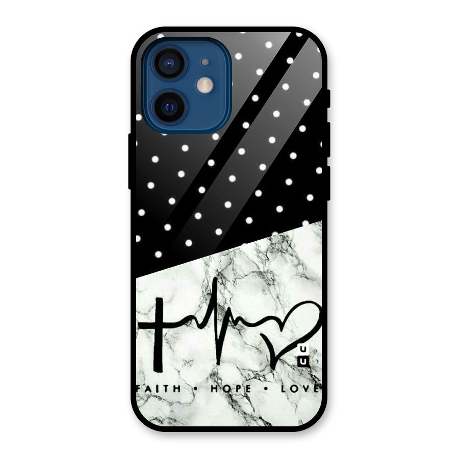 Faith Love Glass Back Case for iPhone 12 Mini