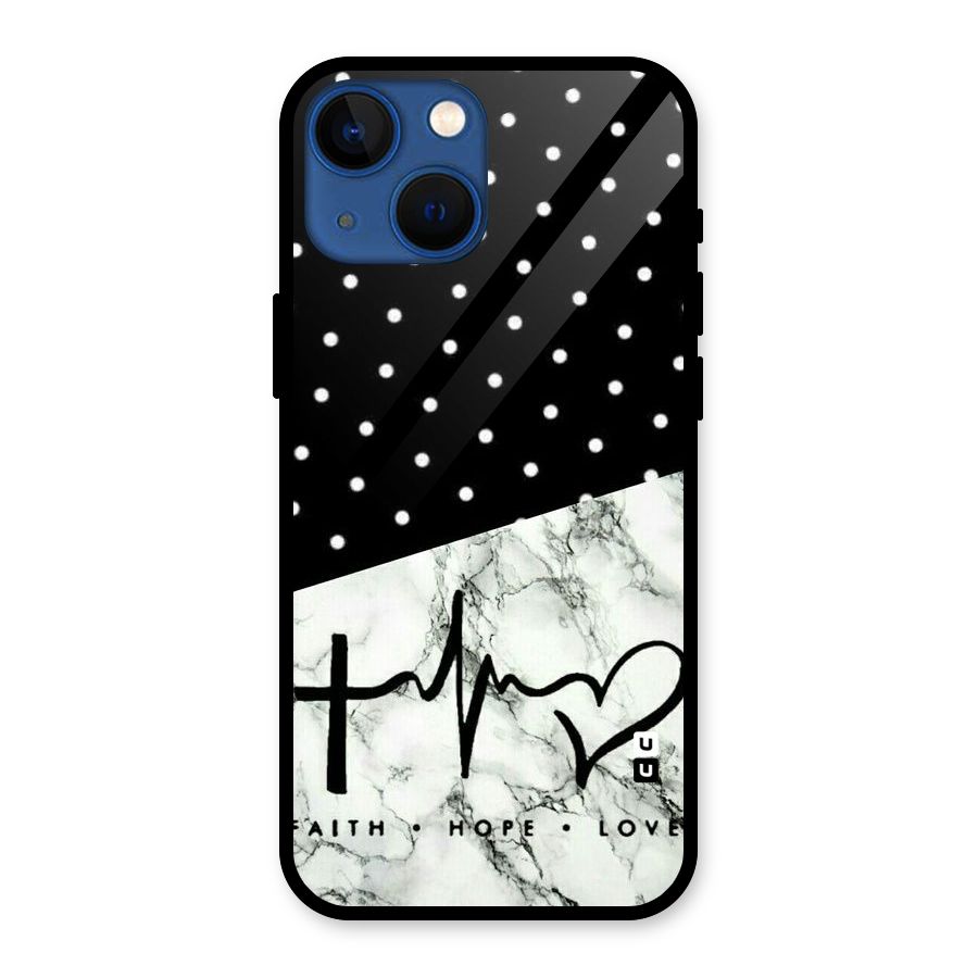 Faith Love Glass Back Case for iPhone 13 Mini