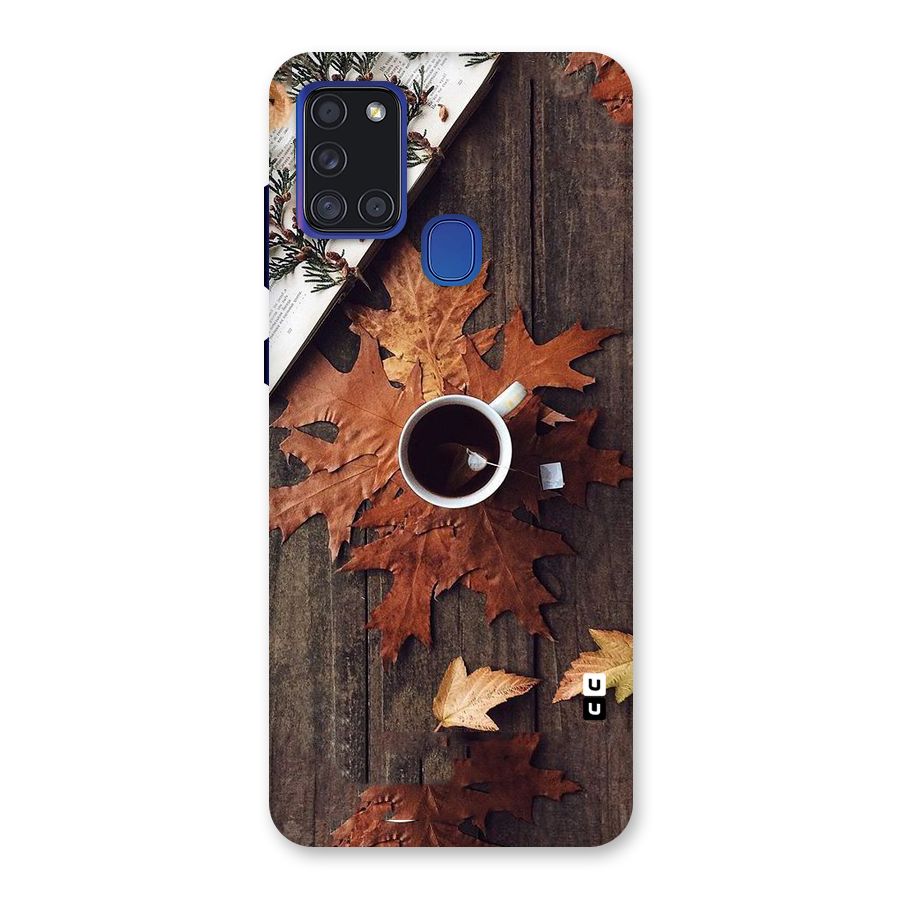 Fall Leaf Coffee Back Case for Galaxy A21s