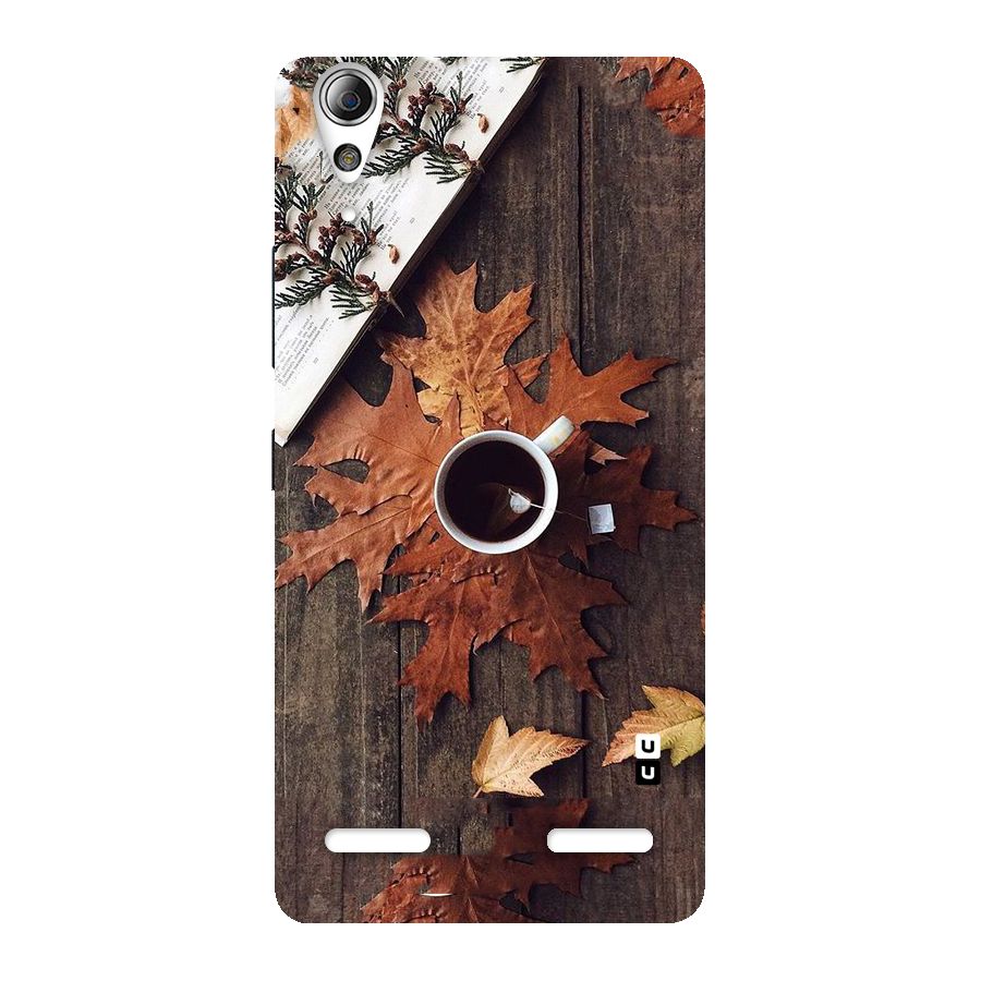 Fall Leaf Coffee Back Case for Lenovo A6000 Plus