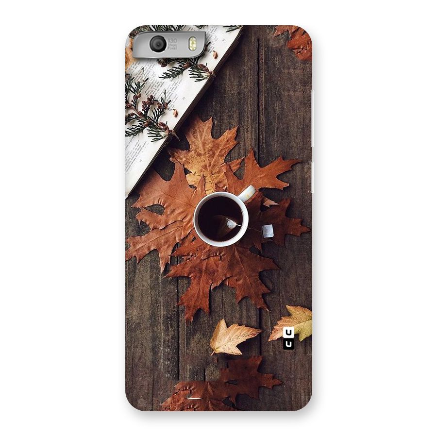Fall Leaf Coffee Back Case for Micromax Canvas Knight 2