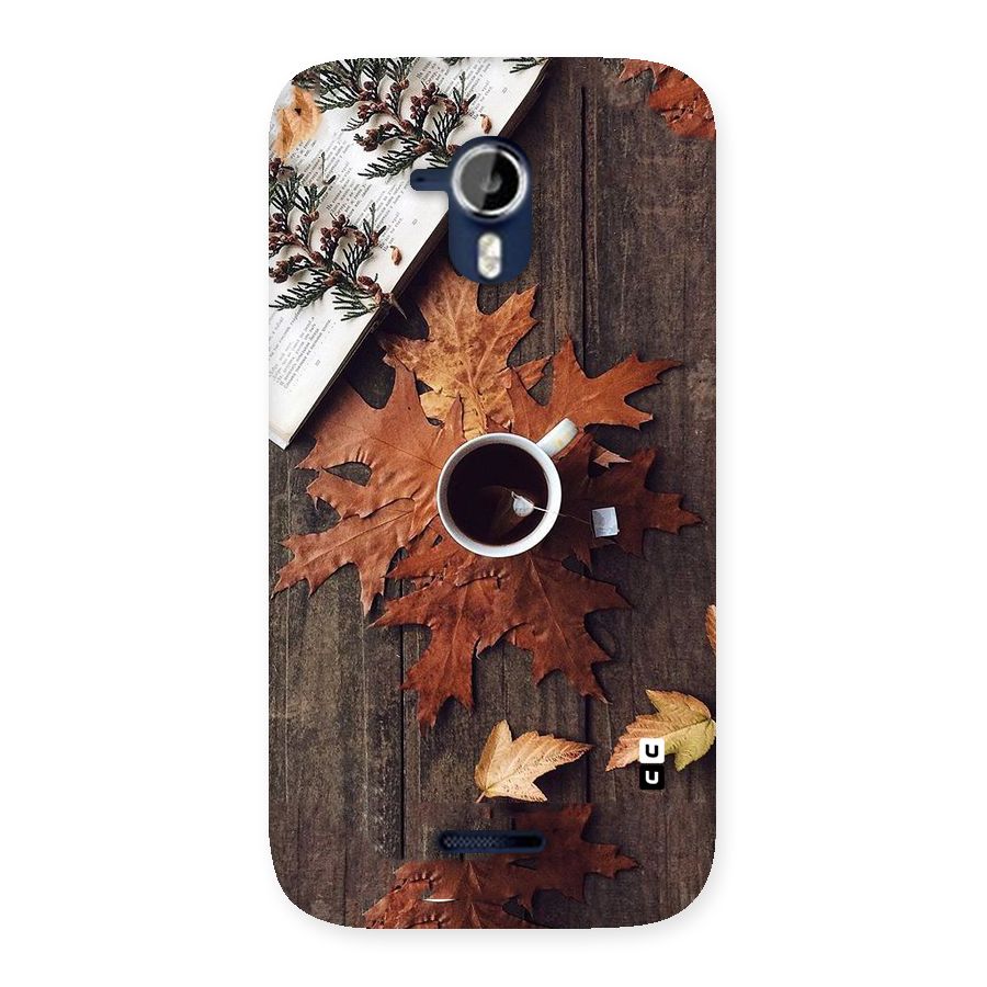 Fall Leaf Coffee Back Case for Micromax Canvas Magnus A117