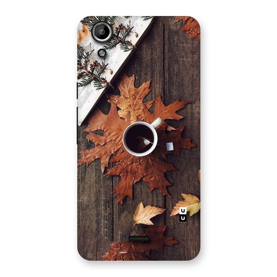 Fall Leaf Coffee Back Case for Micromax Canvas Selfie Lens Q345