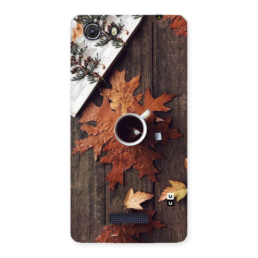 Fall Leaf Coffee Back Case for Micromax Unite 3