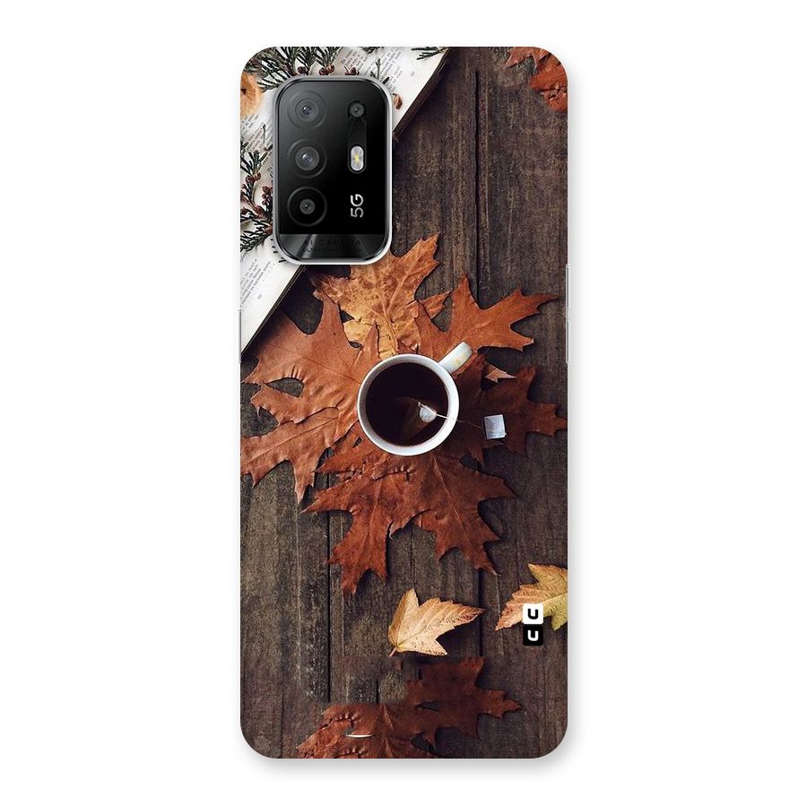 Fall Leaf Coffee Back Case for Oppo F19 Pro Plus 5G