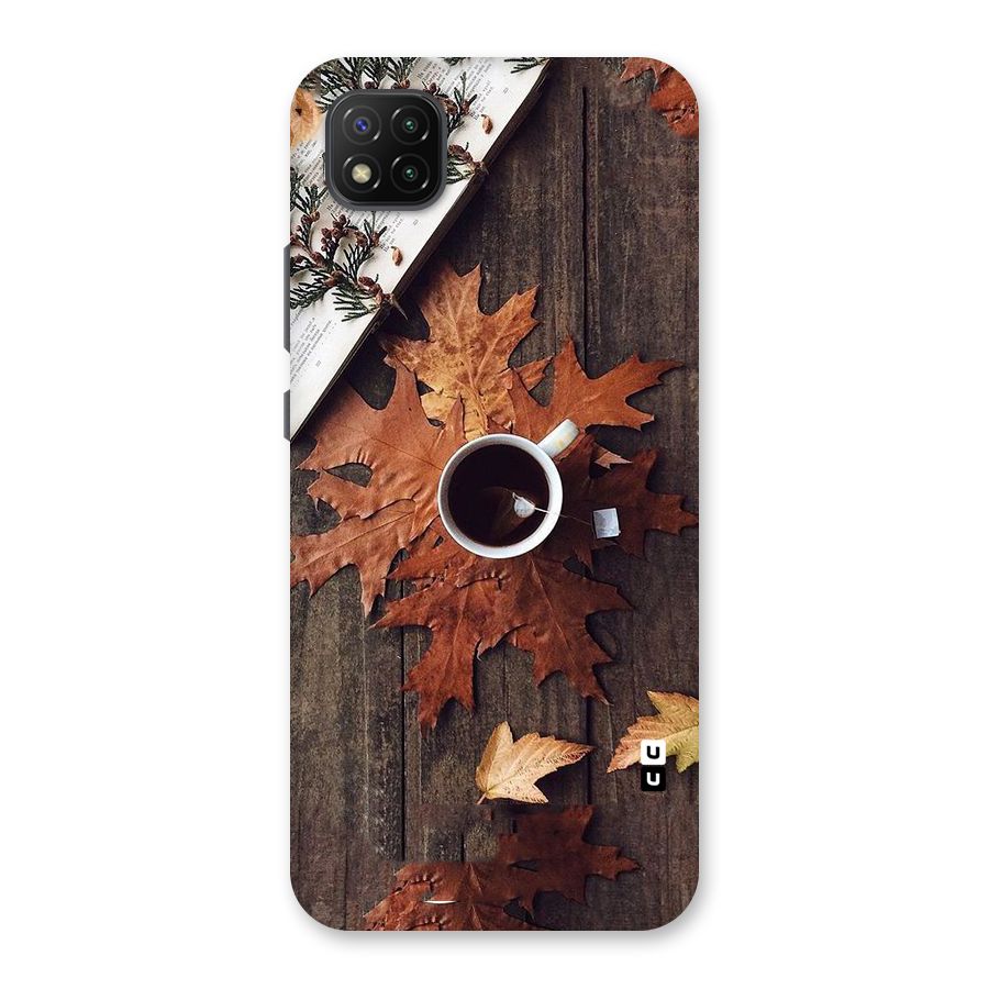Fall Leaf Coffee Back Case for Poco C3