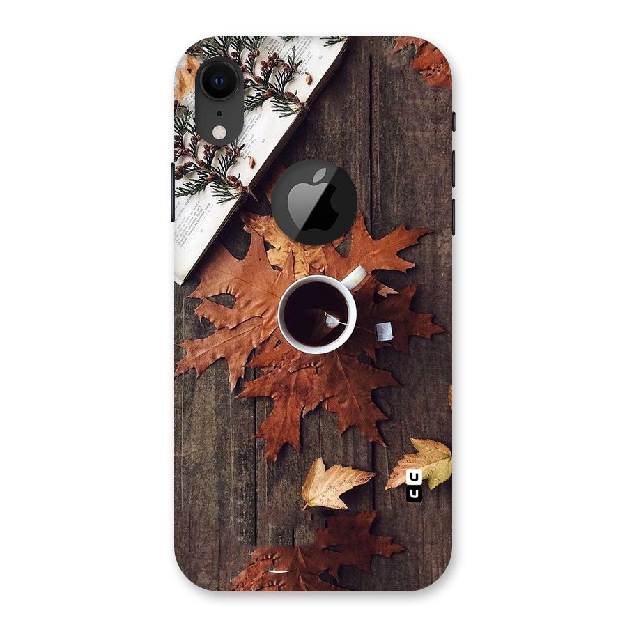 Fall Leaf Coffee Back Case for iPhone XR Logo Cut