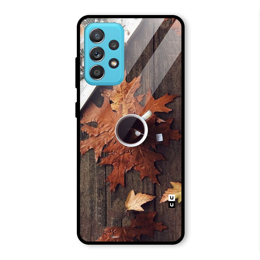 Fall Leaf Coffee Glass Back Case for Galaxy A52s 5G