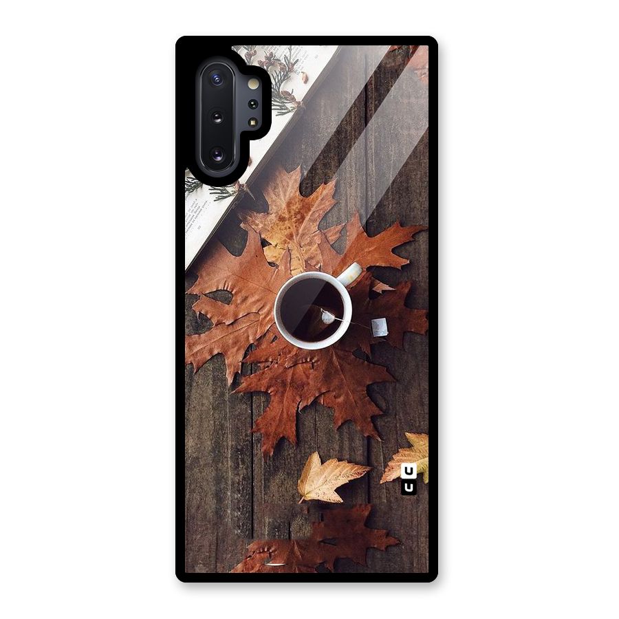 Fall Leaf Coffee Glass Back Case for Galaxy Note 10 Plus