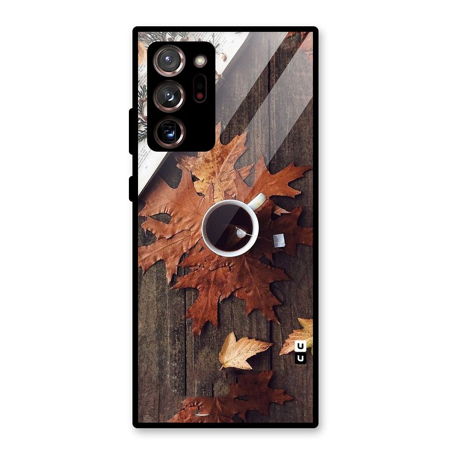 Fall Leaf Coffee Glass Back Case for Galaxy Note 20 Ultra