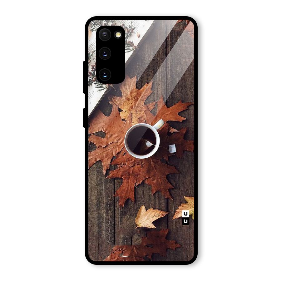 Fall Leaf Coffee Glass Back Case for Galaxy S20 FE 5G