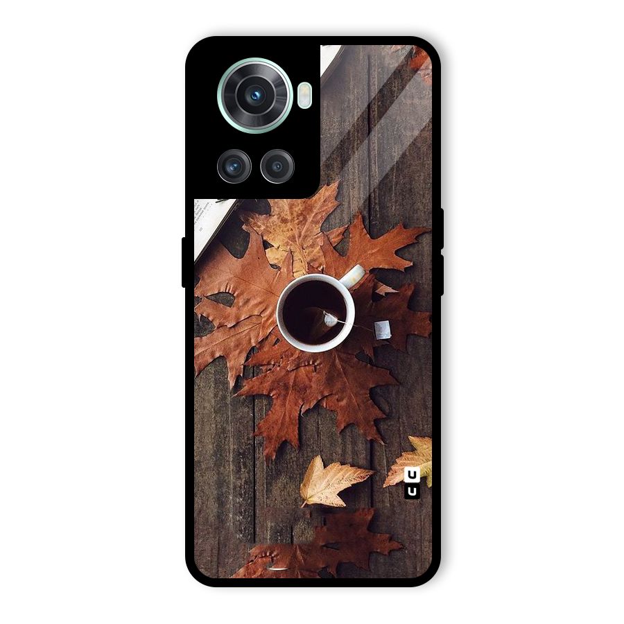 Fall Leaf Coffee Glass Back Case for OnePlus 10R