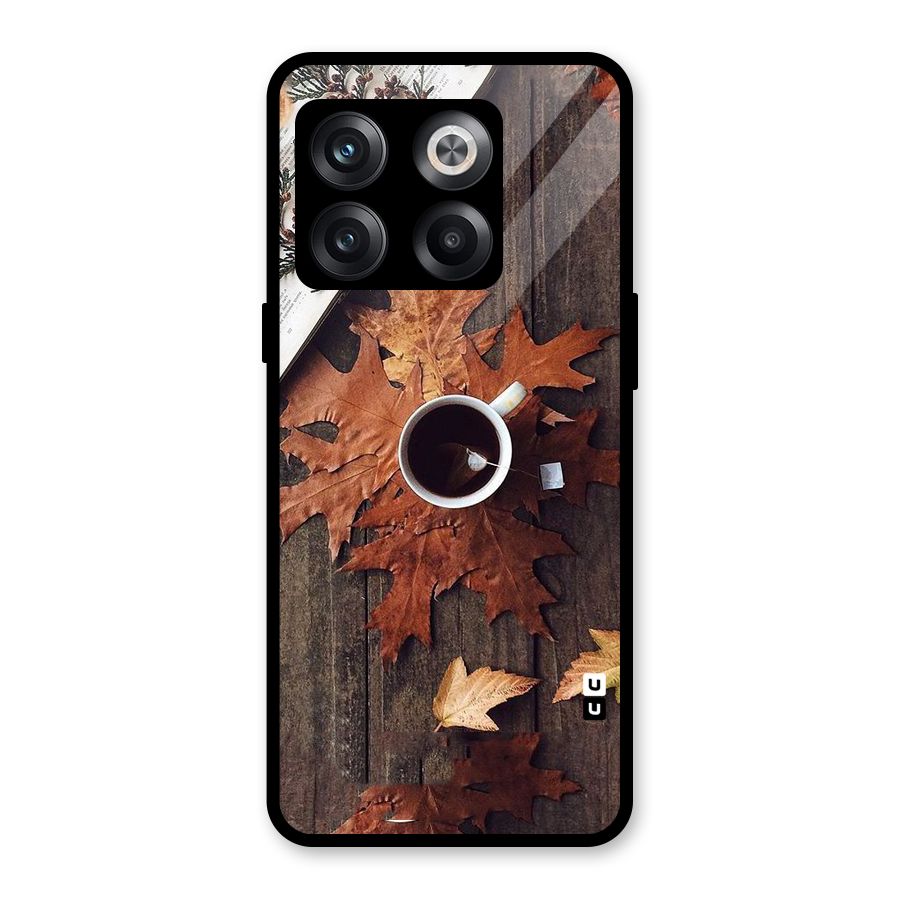 Fall Leaf Coffee Glass Back Case for OnePlus 10T