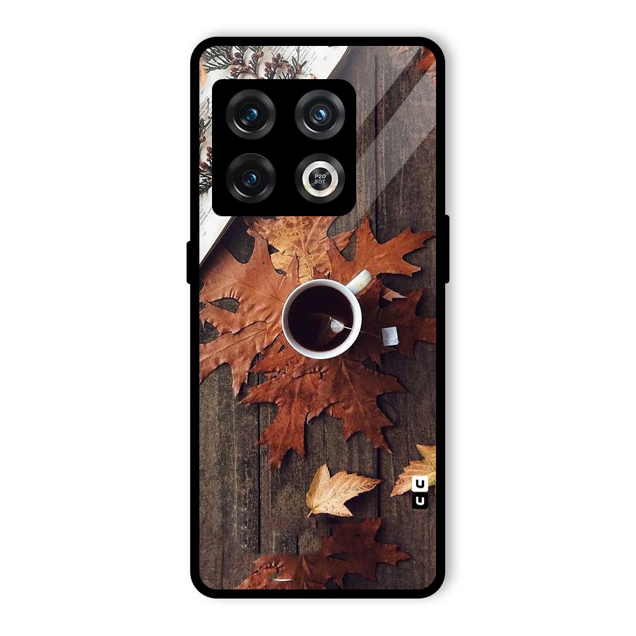 Fall Leaf Coffee Glass Back Case for OnePlus 10 Pro 5G