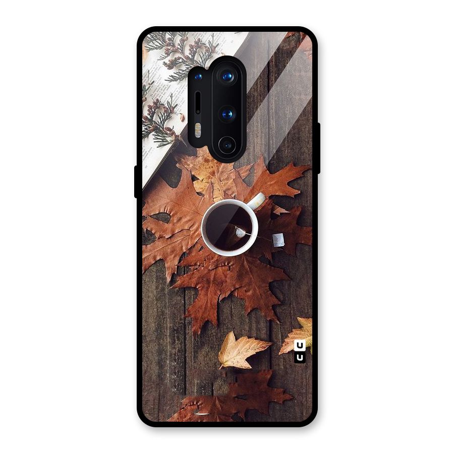 Fall Leaf Coffee Glass Back Case for OnePlus 8 Pro