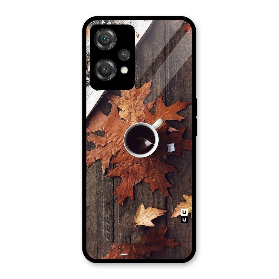 Fall Leaf Coffee Glass Back Case for OnePlus Nord CE 2 Lite 5G