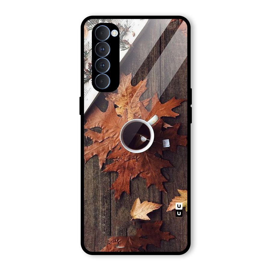 Fall Leaf Coffee Glass Back Case for Oppo Reno4 Pro