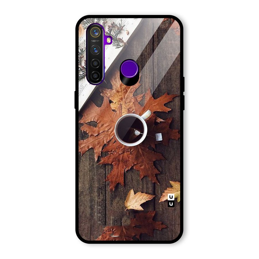 Fall Leaf Coffee Glass Back Case for Realme 5 Pro