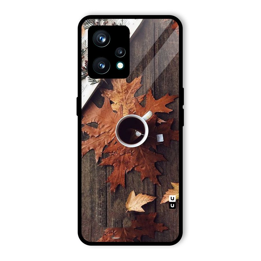 Fall Leaf Coffee Glass Back Case for Realme 9 Pro Plus 5G