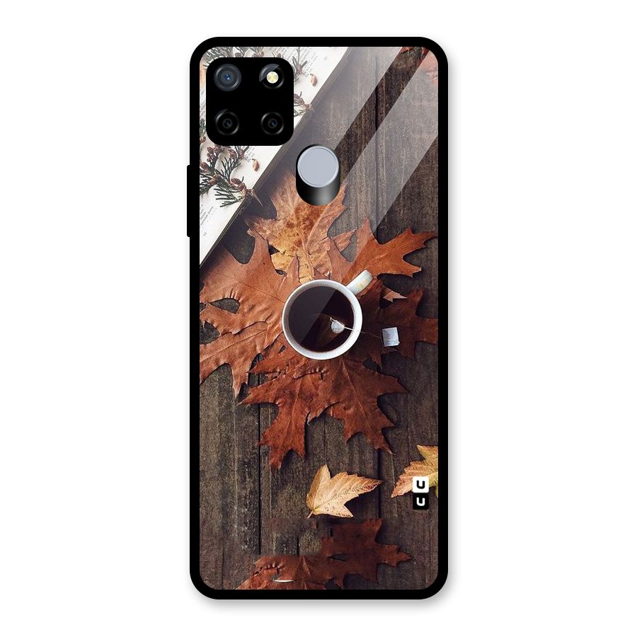 Fall Leaf Coffee Glass Back Case for Realme C12