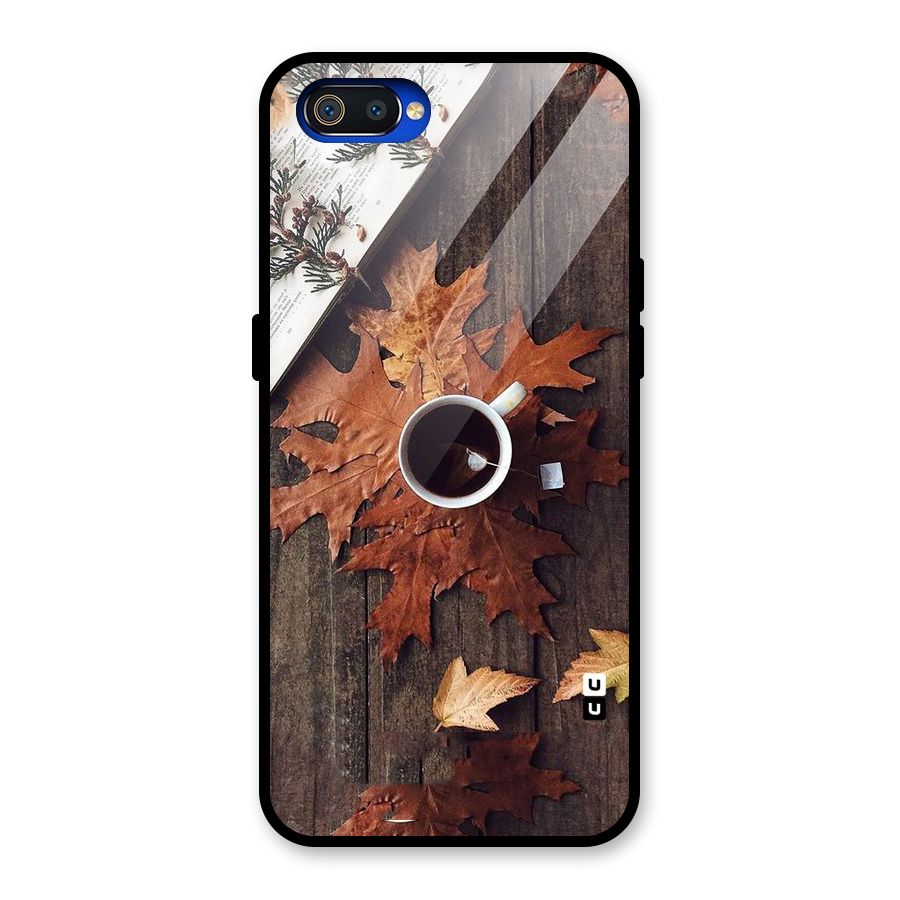 Fall Leaf Coffee Glass Back Case for Realme C2