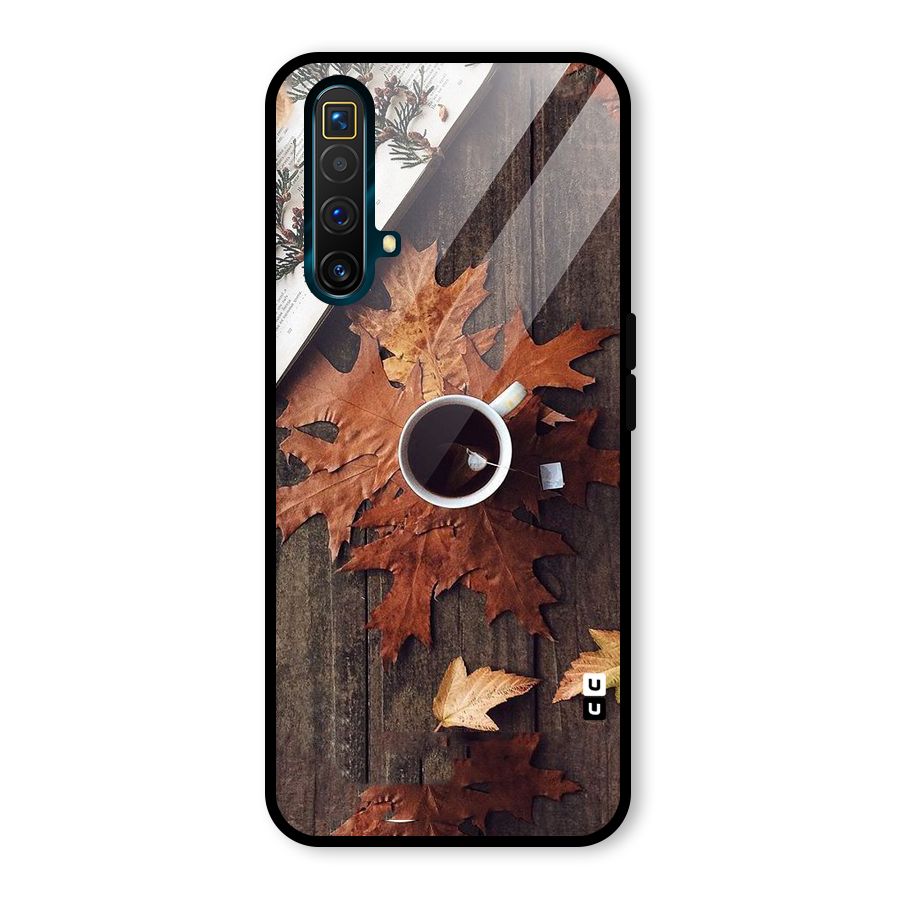 Fall Leaf Coffee Glass Back Case for Realme X3