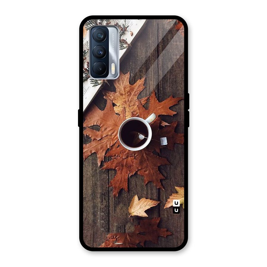 Fall Leaf Coffee Glass Back Case for Realme X7
