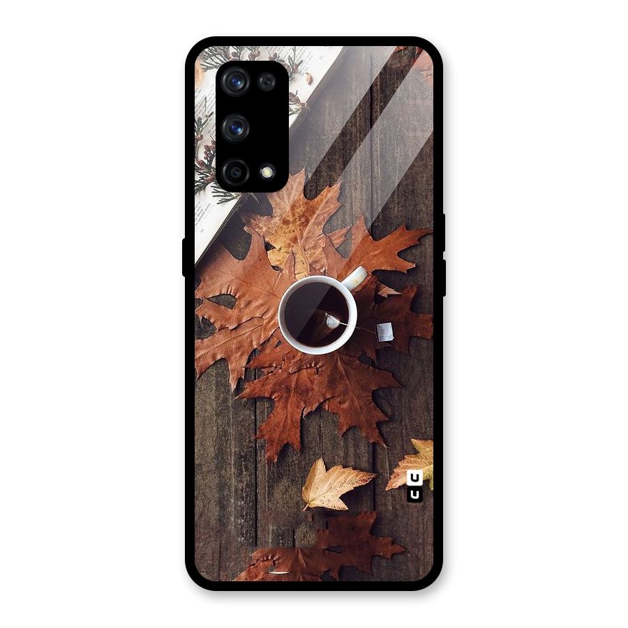 Fall Leaf Coffee Glass Back Case for Realme X7 Pro